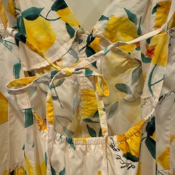 H&M Lemon Print Maxi Dress - Yellow and Green - Picture 5 of 5